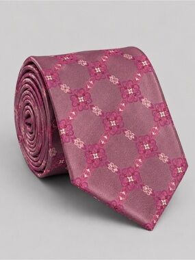 Steve Harvey Pink Silk Neck Tie Mens Formal Wedding Career Preppy